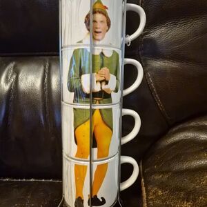 Will Ferrell's Elf Character Stacking Mugs (Set Of 4)